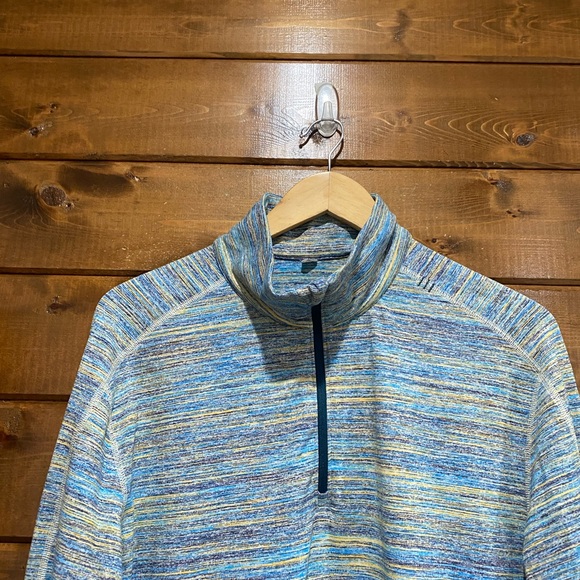 Lululemon Space Dye Camo Deep Navy Alberta Lake Surge Warm 1/2 Zip - Picture 2 of 5